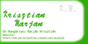 krisztian marjan business card