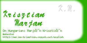 krisztian marjan business card